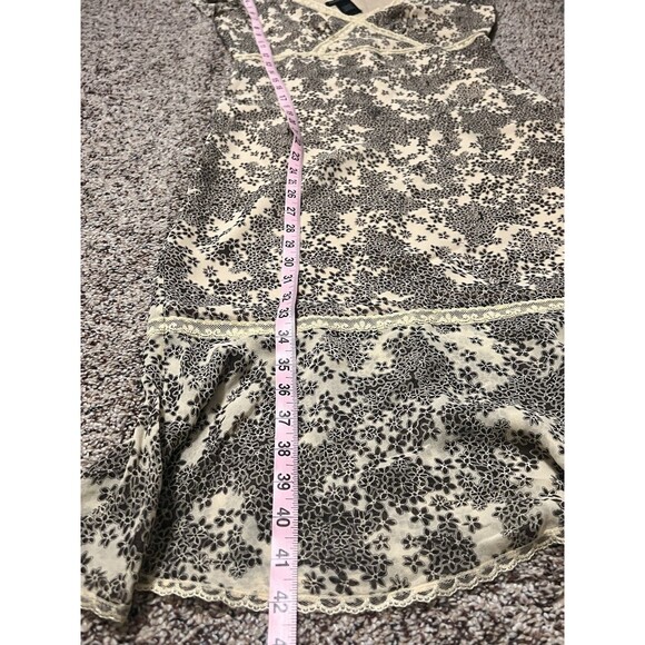 Kenneth Cole New York Women’s Size S Floral Lace Babydoll Goth  100% Silk Dress - Picture 6 of 7